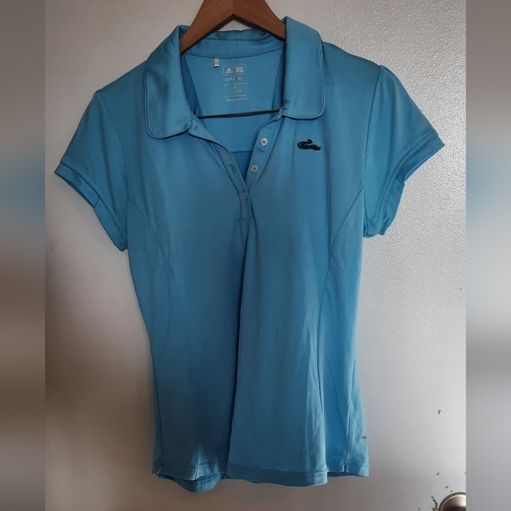 Adidas Women's Sky Blue Golf Polo Shirt